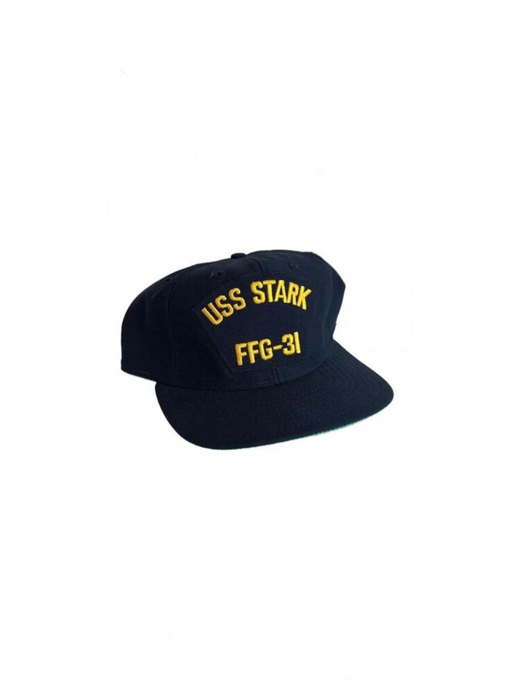 Vintage 80s USS Stark FFG-31 New Era Navy Black Snapback